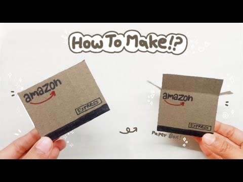 Paper diy 🌸| Mini Amazon box| How to make mini delivery box✂️| ASMR🔊| Mini Amazon box tutorial.📦