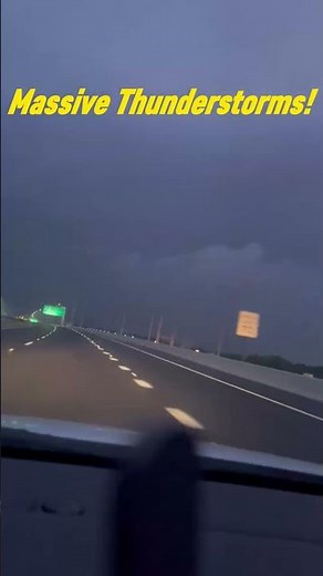 What is it like driving into a giant thunderstorm? How to survive a storm? #drivesafe #thunderstorm