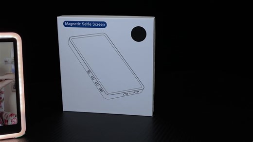 video, Magnetic Selfie Monitor Screen with Fill Light​​ Phone Vlog Live Stream Screen with Speake...