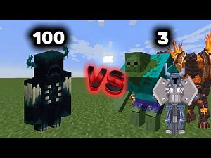 100 Wardens VS Bosses in Minecraft