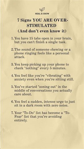 7 Signs YOU ARE OVER STIMULATED And don’t even know it #healandgrow #quotes #overstimulated #shorts