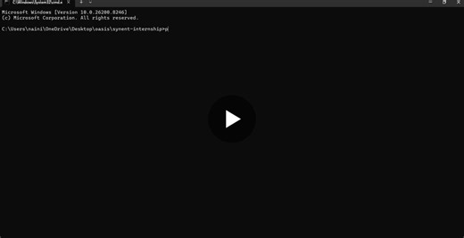 #internship #python #programming #technology #synenttechnologies | Naini Gyana Bhargava Sree