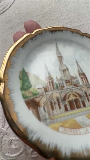Vintage Limoges Souvenir Plate “lourdes – La Basilique” – 1950s French Porcelain Gold Rim Dish - Etsy