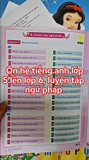 Ôn hè tiếng anh 5 lên 6, luyện tập ngữ pháp