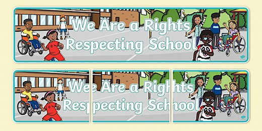 We Are A Rights Respecting School Display Banner