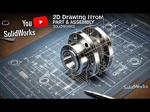 Flange Coupling: 2D Drawing from part model and assembly using Solidworks