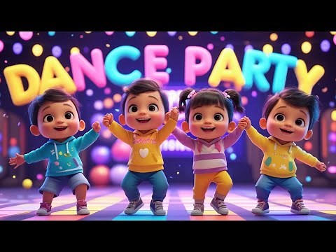Kids Party Dance | Let's Dance Into New Year | Toddler Fun & Celebration | Happy New Year Rhyme