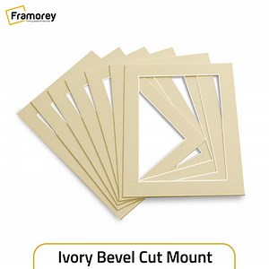 Ivory Bevel Cut Photo Mount Frame 1.4mm White Core Picture Mat Custom Sizes  | eBay UK