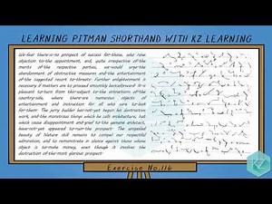 Pitman Shorthand - Exercise No.116 Dictation (75 WPM) - KZ Learning