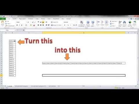 Combine or Transpose Text from Multiple Rows