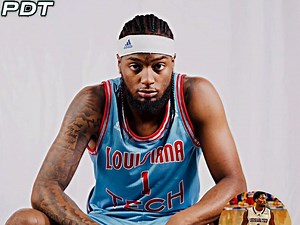 路易斯安那理工后卫Amaree Abram对阵阿灵顿单场23分