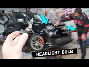 How do you replace the front headlight bulb of the Fiat 500?