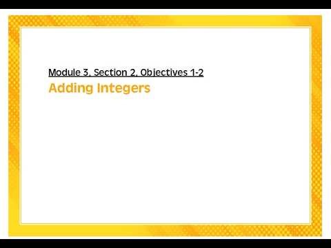 Math 920 Module 3 Section 2 - Adding Integers