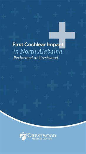 The first cochlear implant procedure in North Alabama was recently completed right here at Crestwood Medical Center! 🦻💫 Until now, patients had to travel out of town for a cochlear implant, however, Dr. Sabina Dang, a local ENT specialist and independent member of our medical staff, can now perform the procedure right here in Huntsville. 🎥 Check out this the video to learn more about what this means for our patients. #CrestwoodMedicalCenter #CochlearImplant #HearingHealth #FirstInNorthAlabama
