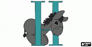 letra H con col para colorear, letra H con col para imprimir