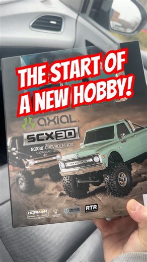 The start of a new hobby! I’ll be adding #rccrawling to the mix; #chevyk10 #axialscx30 ‪@axialvideos‬