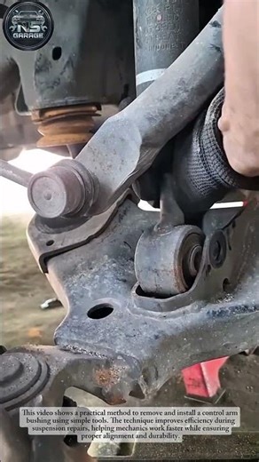 Control Arm Bushing Removal Trick | Easy Car Suspension Repair Hack#mechanic #shorts #usa