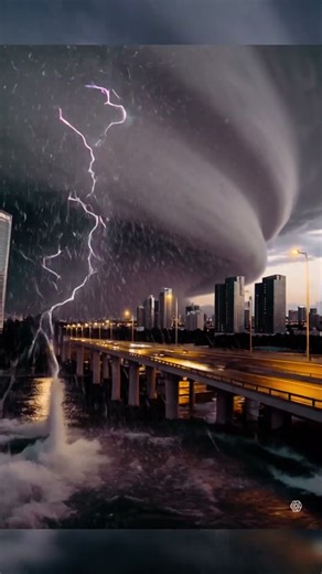 Massive AI Cyclone Swallows City #Shorts #naturaldisaster #flood #cyclone #storm #viral #viralvideo