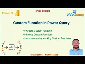 PBI_17: Custom Function in Power Query || Add Column in Power Query by Invoking Custom Function