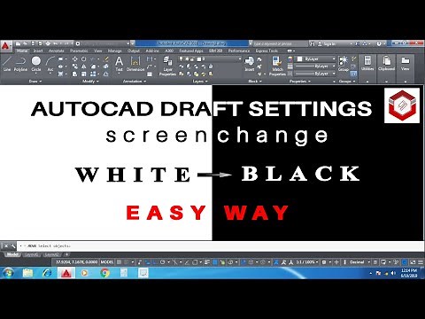 AUTOCAD -Initial Draft Settings #How to change White screen to Black?