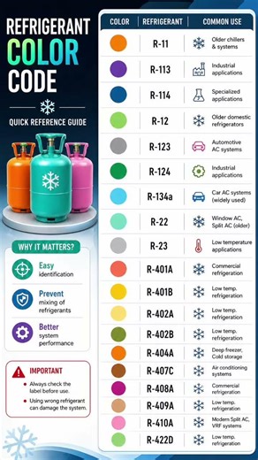 ❄️ Refrigeration / AC Wiring Color Code #hvac #engineering #electricalwork #electrica #sorts #3phase