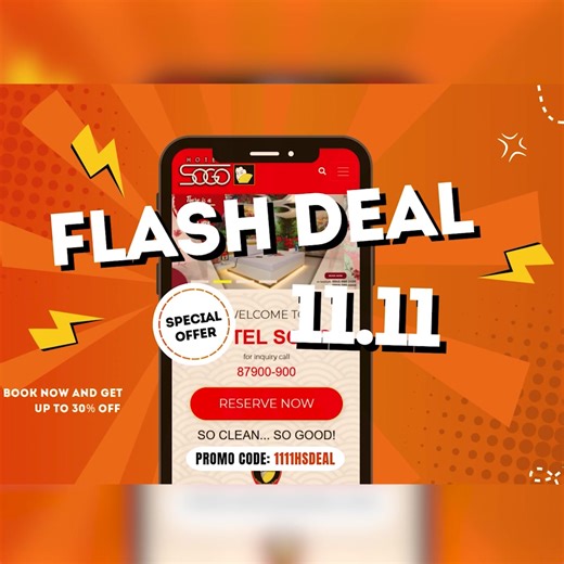 Your 11.11 just got better! 💥 Hotel Sogo’s FLASH DEAL is here, get up to 30% 𝐎𝐅𝐅 when you book online! ⏰ Promo runs until November 13, 2025. 👉 Book now: https://hotelsogo.com/public/OnlineBooking/ Use promo code: 1111𝗛𝗦𝗗𝗘𝗔𝗟 #HotelSogo #SoCleanSoGood #HereAtHotelSogo #DahilMahalKitaGustoKoSaSogoKa #1111Sale | Hotel Sogo