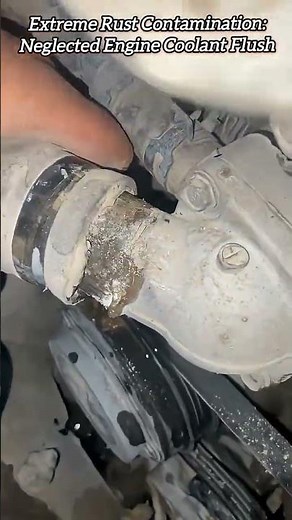 Extreme Rust Contamination: Neglected Engine Coolant Flush #shorts #mechanic #automobile