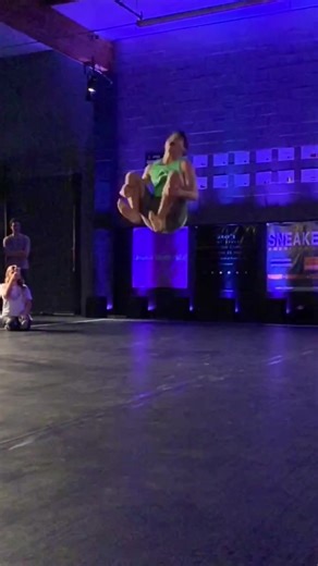 CRAZY #behindthescenes angle of my Standing Double Backflip Landed!🔥 #foryou #tiktok #bts #win