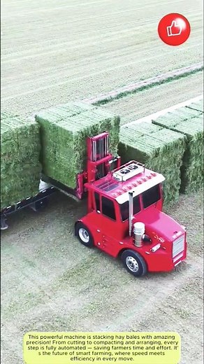 Automatic Hay Baling Machine in Action! 🌾🛠️#farming #machinery