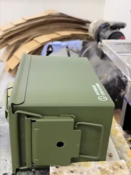 From the printing bench to your brew station. ☕ Four Contact Coffee blends in the Ammo Tin Bundle. #ContactCoffee #AmmoTin #BehindTheScenes