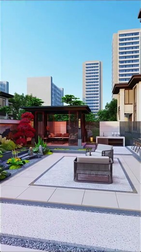 Look at this, this is a truly classic and practical courtyard house. #courtyarddesign #GardenDesign