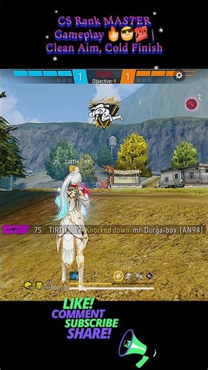 CS Rank MASTER Gameplay 🔥😎💯 | Clean Aim, Cold Finish | FF MAX