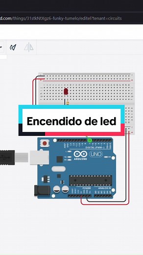 Encendido y Apago de LED con Arduino en Tinkercad