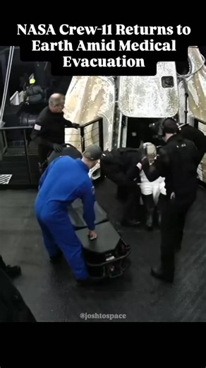 Crew 11's return was the first time in the space station's 25-year history that a mission was cut short because of a medical issue. NASA astronauts Zena Cardman and Mike Fincke, Japanese astronaut Kimiya Yui and Russian cosmonaut Oleg Platonov splashed down in the Pacific Ocean at 3:41 a.m. ET after a nearly 11-hour journey from the International Space Station. | Josh Universe