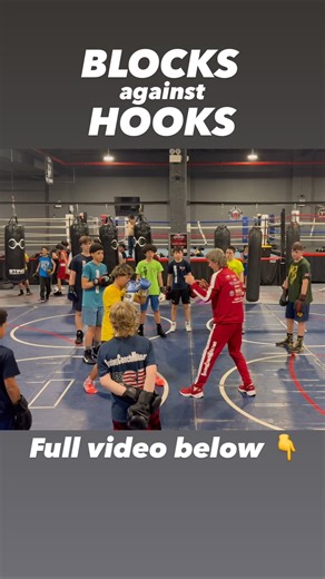 Learning Blocks against Hooks with Coach Mike!!! #shorts