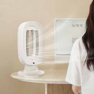 [Hot Item] 24V Bladeless Small Tower Fan 120 Oscillating 2600mAh Battery Operated Portable Desk Fan Quiet Fans for Home Office