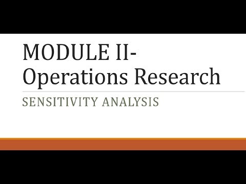 Interpretation of Sensitivity Analysis Report