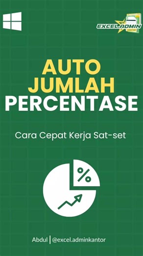 Admin Wajib Tau Nih! Hitung Percentase gak usah pake rumus, biar ga salah dan ribet. 👌 Ini Cara cepatnya 🚀 Save dulu, siapa tau kepakai nanti 📌 #trickexcel #exceltutorial #excelindonesia #duniakantor