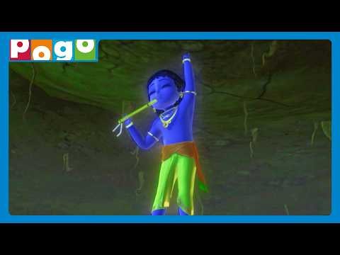 Little Krishna 🪈| Let The Divine Battles Begin!⚡🦚| Cartoon in English | ‪@PogoChannel‬