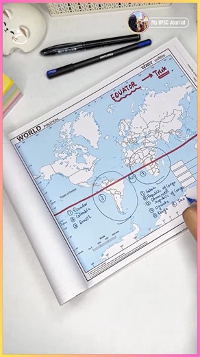 Upsc | Current Affairs | Notes | Studygram on Instagram: "Equator passes through how many countries? #upsc #geography #equator #country #important"