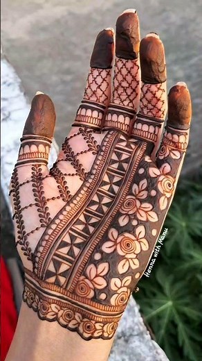 Full Palm Mehndi Design 🍃😍 #mehndi #shorts #youtubeshorts #henna #youtube #mehndidesign #trending