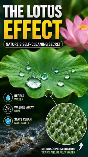 The Secret Engineering Behind Why Lotus Leaves Repel Water 🌿💧