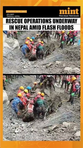 Watch: Rescue Operations Continue In #Nepal Amid Deadly Flash Floods | #Shorts