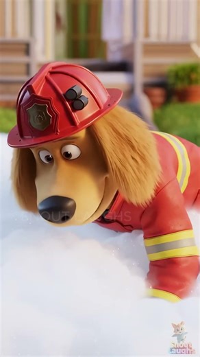 Dog Becomes Firefighter – Hoses Own House 🐶🚒 | Funny 3D Animal Cartoon 😂 | #snoutlaughs