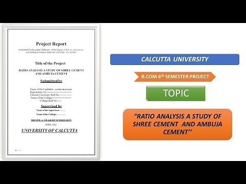 CALCUTTA UNIVERSITY B.COM 6th SEMESTER PROJECT | HOW TO MAKE B.COM 6th SEMESTER PROJECT |