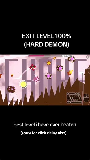 Geometry Dash Hard Demon Level Victory Reaction