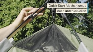 Skandika Kuppelzelt Namsos 2 Sleeper Protect Quick-Start | Zelt 2 Personen, schneller Aufbau in 1 Minute, schwarze Schlafkabine, Dachfenster, 3000 mm Wassersäule, UPF 100+ | Camping, Festival, Outdoor