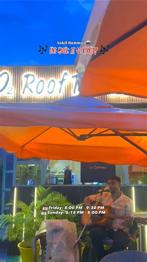O2 Rooftop Restaurant and lounge on Instagram: " Live Music at O2 Rooftop  By- @aakifhammadlive Unwind with soulful tunes and skyline views ✨  Friday: 8:00 PM – 9:30 PM  Sunday: 6:15 PM – 8:00 PM Reserve your table now & make your evenings unforgettable!  #O2RooftopVibes #LiveMusicNights . #o2rooftop #prayagraj #restaurant #cafe #viralreels #prayagrajeats #reels #trendingreels #viralvideos #instareels"