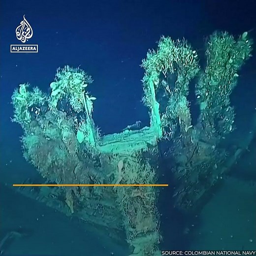 300 year-old treasure-laden shipwreck filmed near Colombia I AJ #shorts