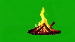Download Fire on green screen stock footage for free